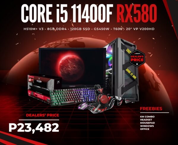 CORE I5 11400F RX580
